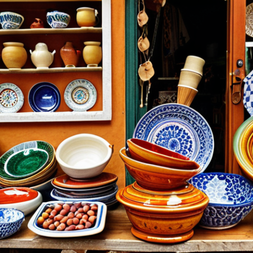 Home 11 **
"A bustling local Italian market with artisans displaying handcrafted goods: ceramics, wood carvings, and textiles. Focus on the vibrant colors and textures, capturing the essence of Italian craftsmanship and the interaction between artisans and customers. Capture the essence of "Made in Italy"
**